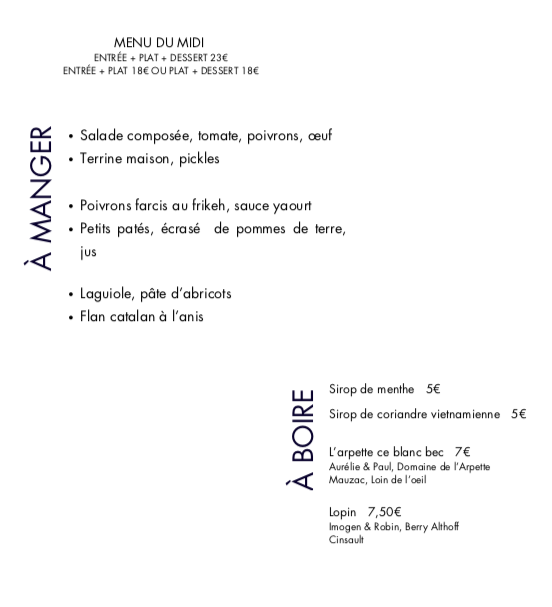 Carte du midi du vendredi 29 août